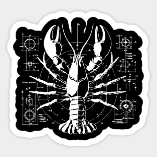 crayfish design Sticker